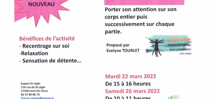 Nouveauté mars 2022 : Atelier Body scan